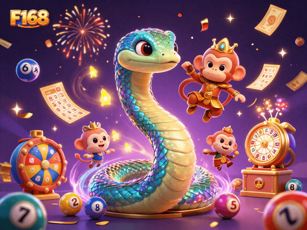 Join the excitement at F168 with magical scenes of gaming and vibrant prize elements galore.